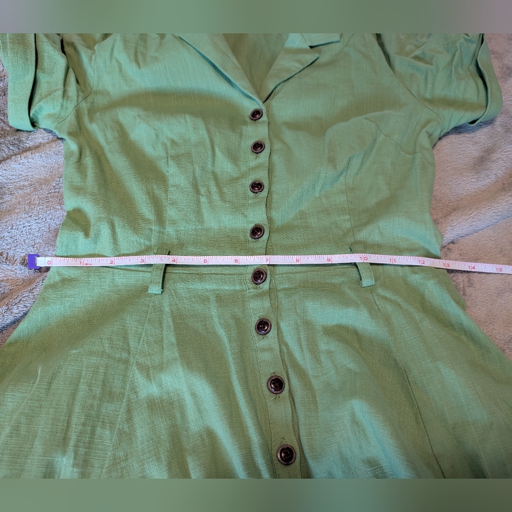 Modcloth X Collectif Caterina/Cherished Era Green Dress - Picture 5 of 6